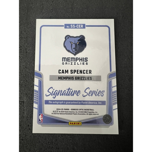 Cam Spencer - 2024-25 Panini Donruss Optic - Signature Series - Picture 2 of 2
